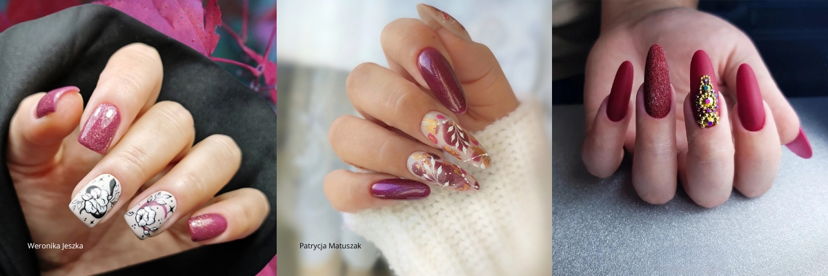 Paznokcie burgund